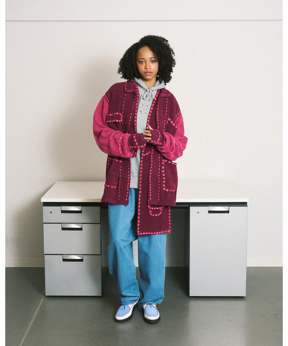 PHINGERIN フィンガリン アウター ニット PG1 ショートコート ベージュ