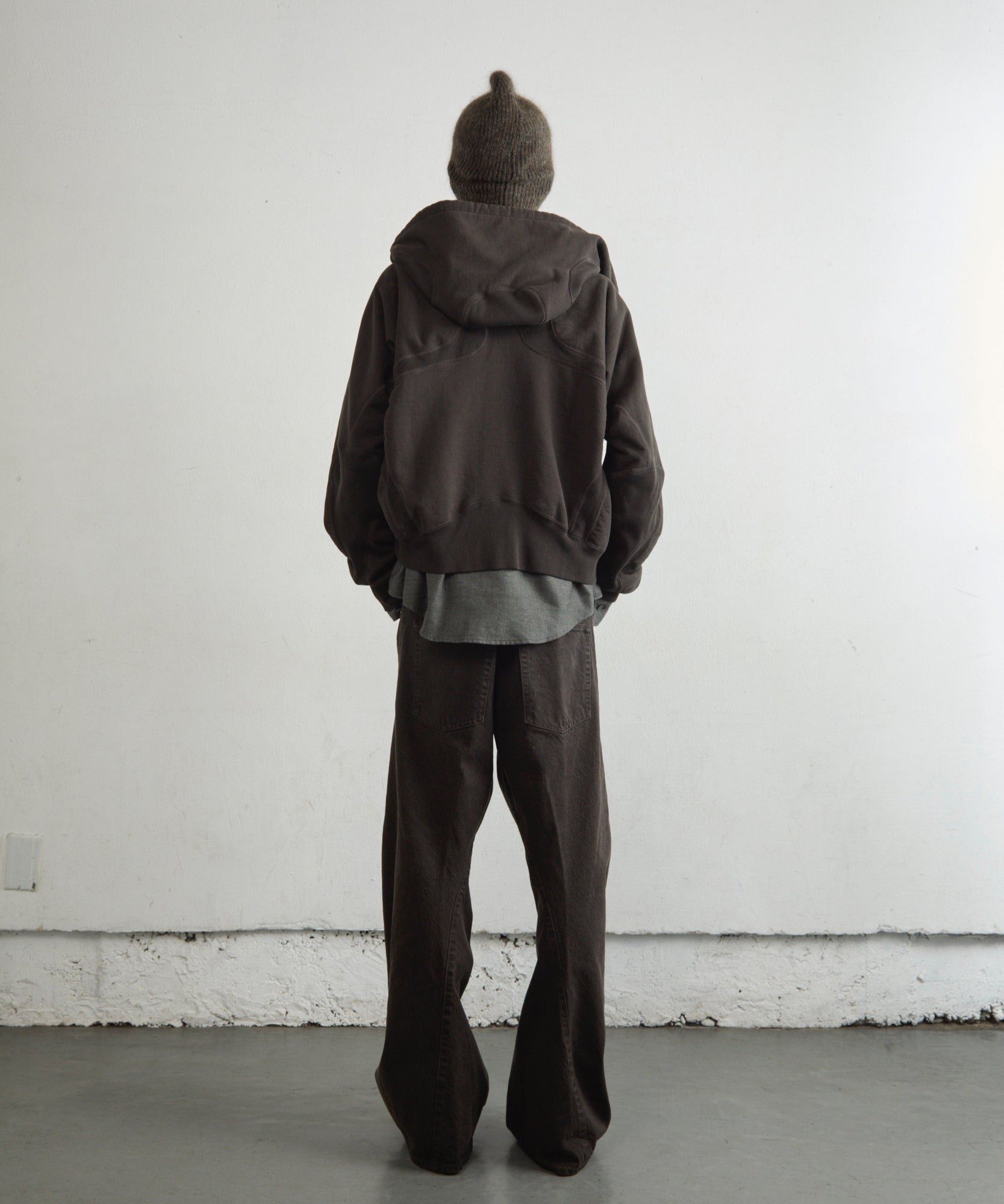 NVRFRGT ネバーフォーゲット デニム 立体裁断 3D ワイド オーバーダイ ダークグレー  通販  正規取扱店 INPUT 広島