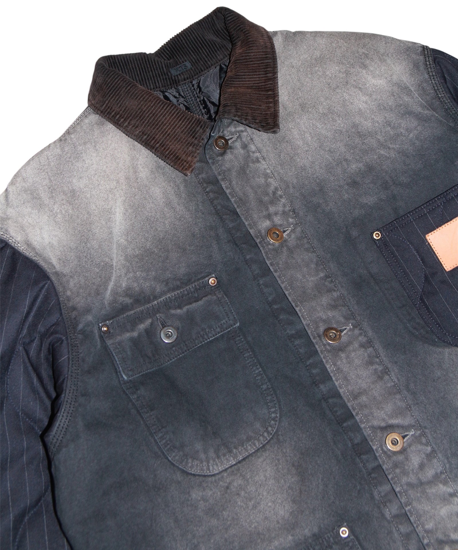 Vintage-effect work coat "BLACK"