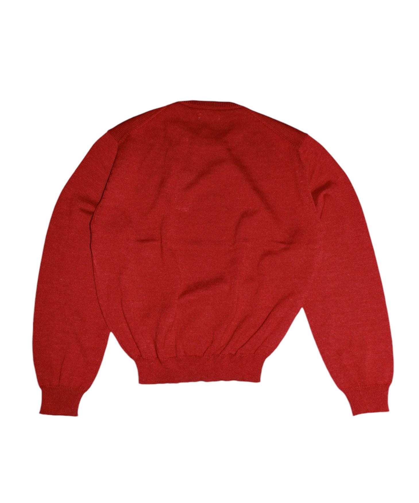 WOOL ALPACA 7GG CREW SWEATER "RED"