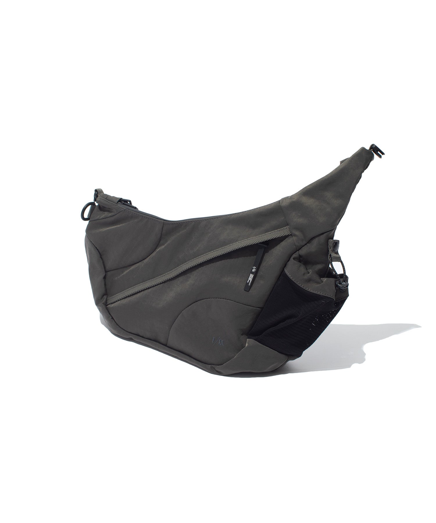 TEXTURED TWILL MINI SHOULDER BAG "BLACK"