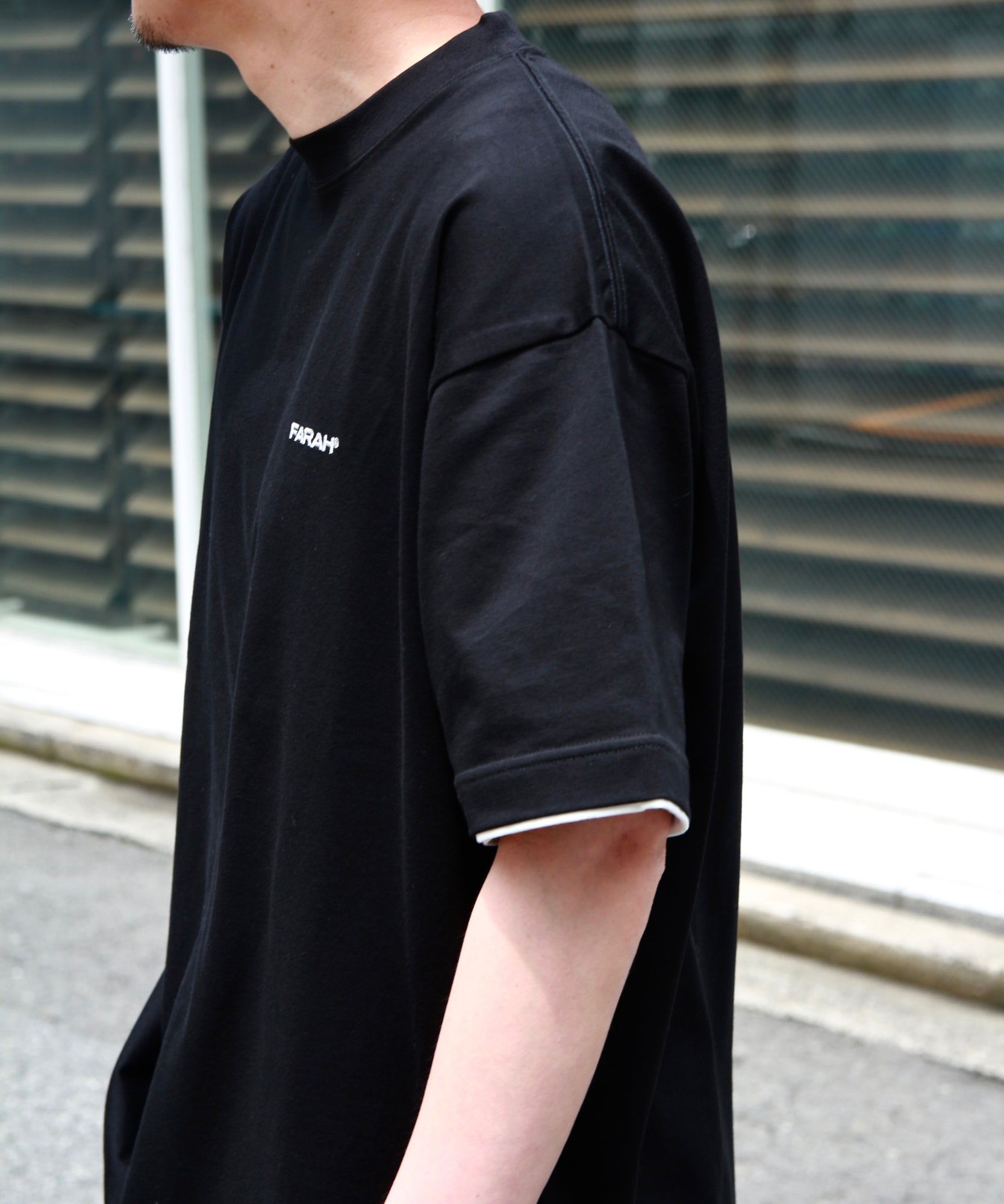 Layered S/S Tee "BLACK"