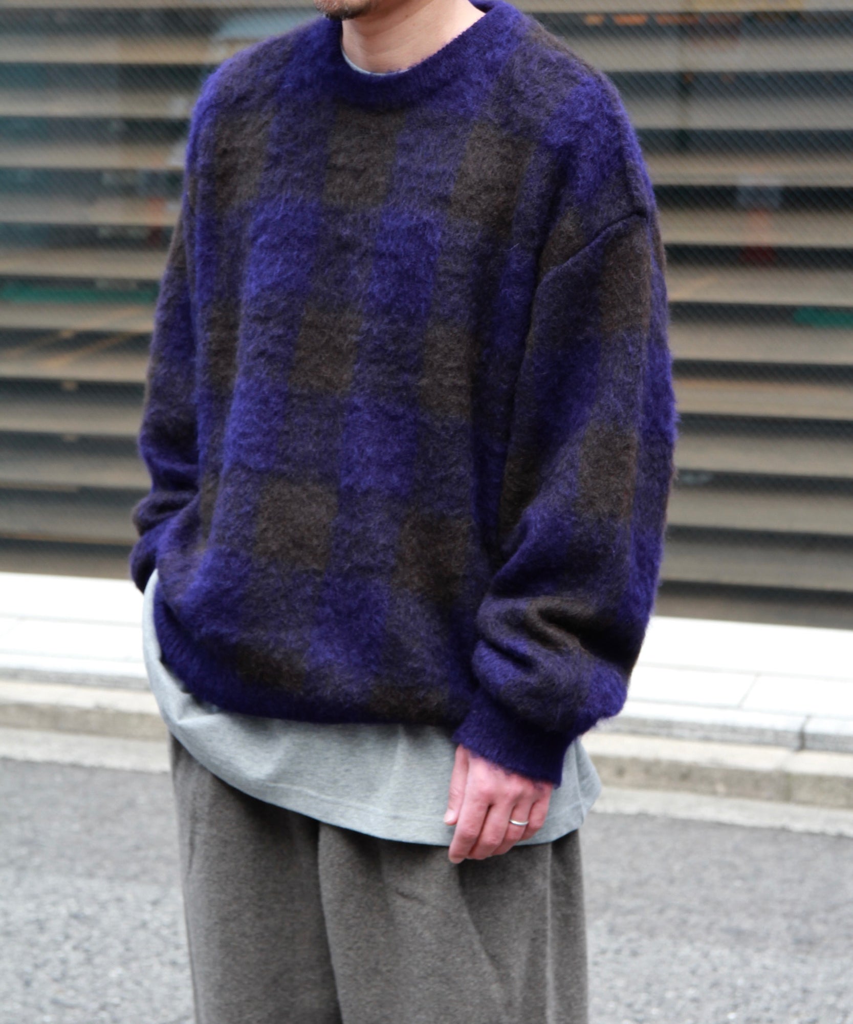 COLOR COMBINATION MOHAIR LS "BLOCK CHECK"