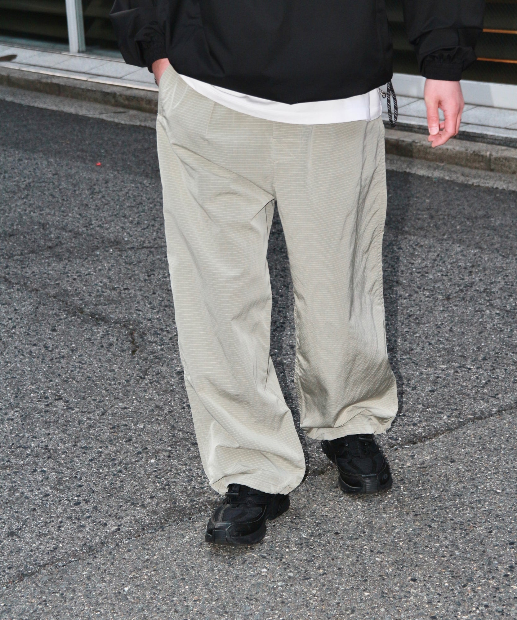 LIGHT GRID PANTS "CREAM"