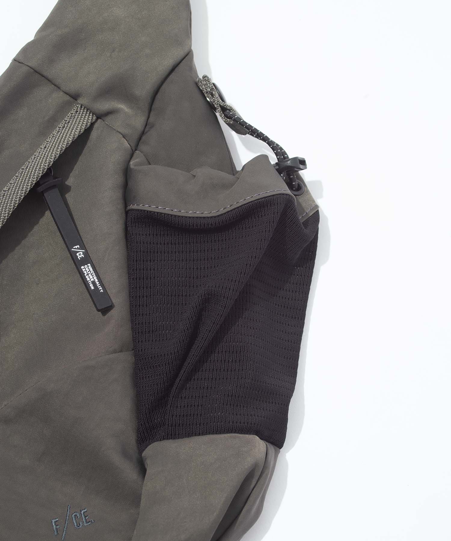 TEXTURED TWILL MINI SHOULDER BAG "BLACK"