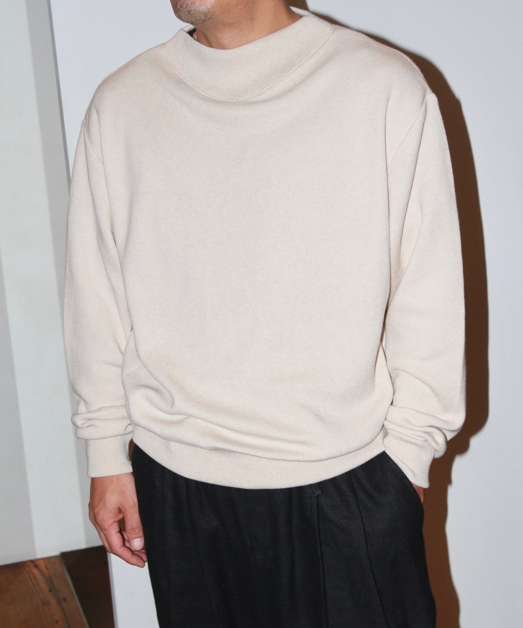 CASHMERE SKIING SWEAT KNITSHIRT "OATMEAL"