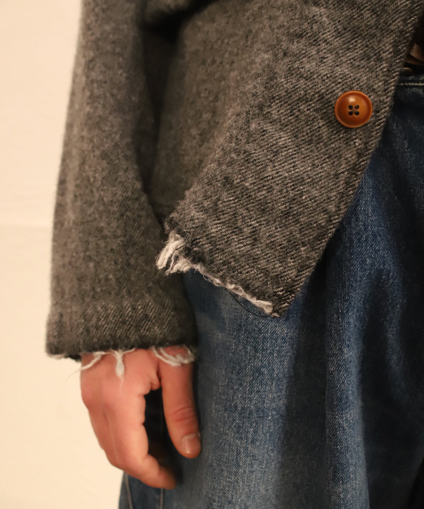 Asymmetric jacket "GRAY"