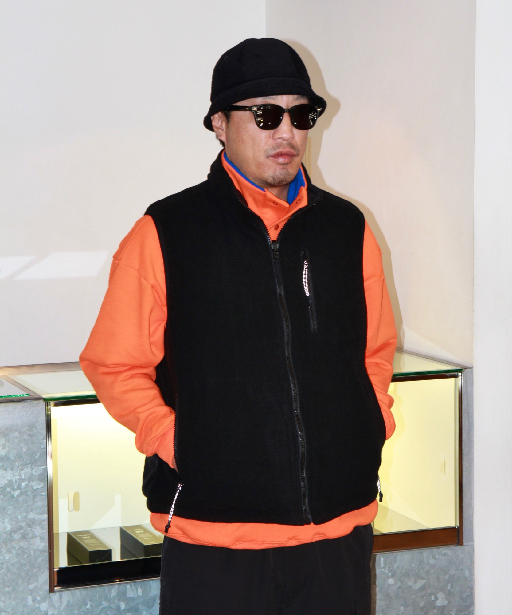 HI NECK SWEAT "ORANGE"