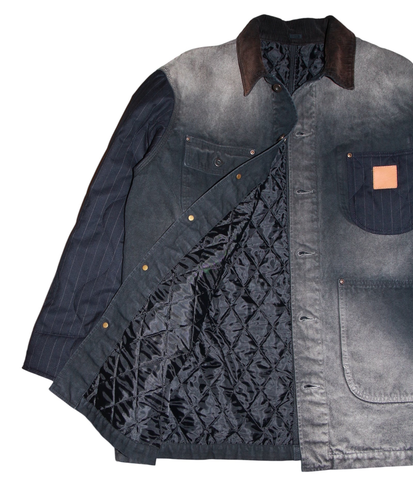 Vintage-effect work coat "BLACK"