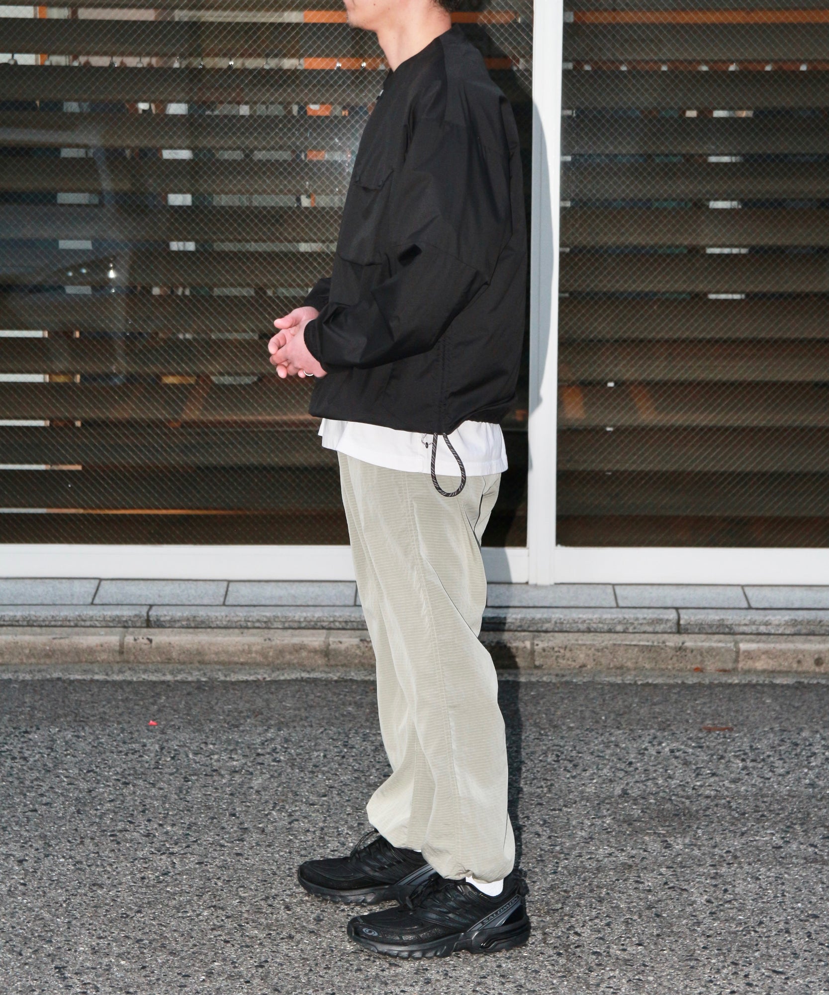 LIGHT GRID PANTS "CREAM"