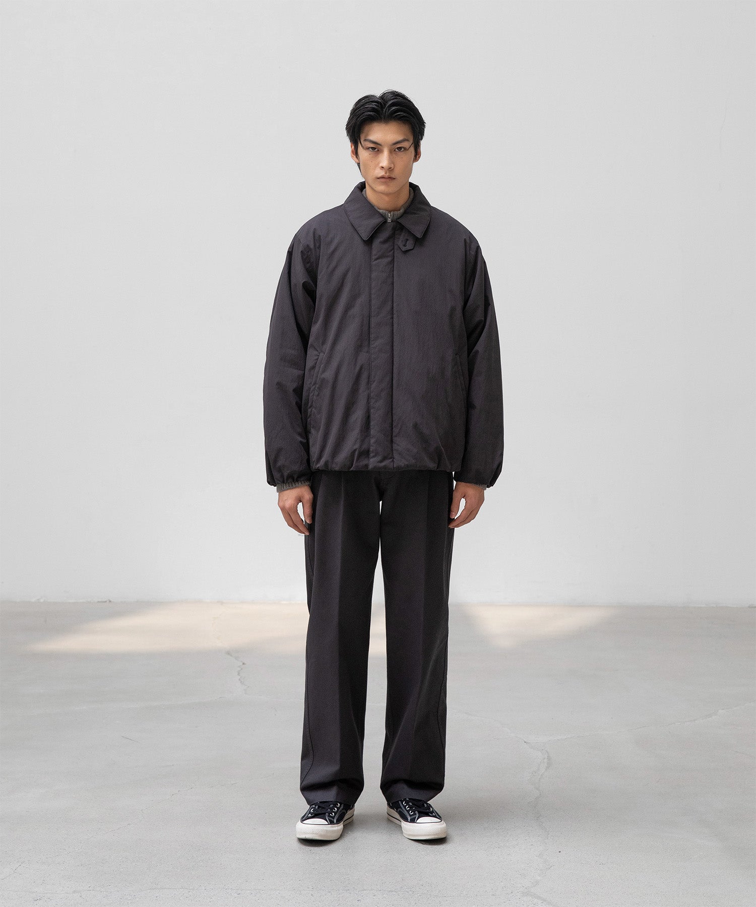 ANOTHER OFFICE アナザーオフィス アウター  中綿ジャケット　プリマロフト　チャコールグレー 韓国ブランド  正規取扱店 INPUT 広島