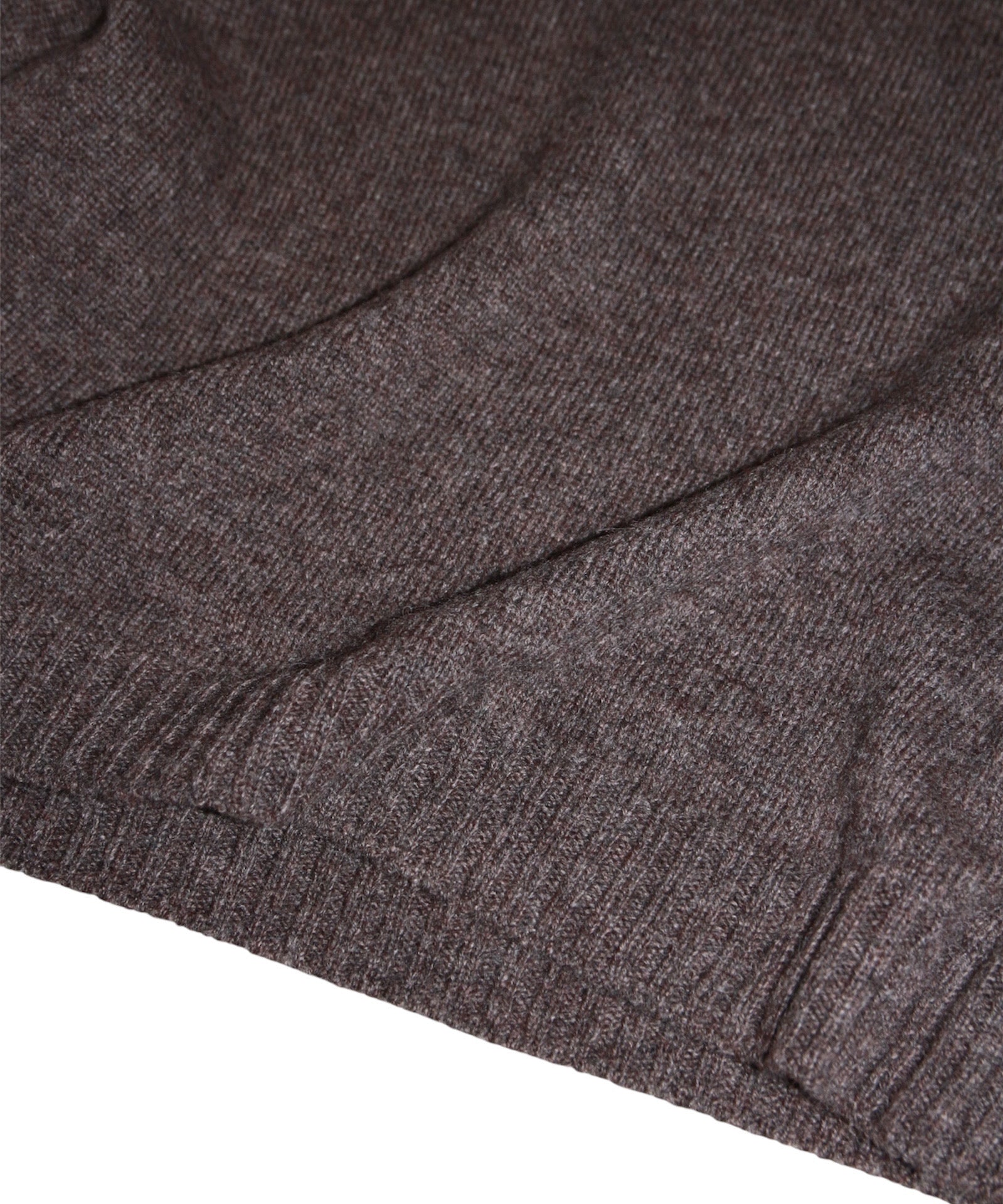 ALPACA POLO COLLAR KNIT SHIRT "BROWN"