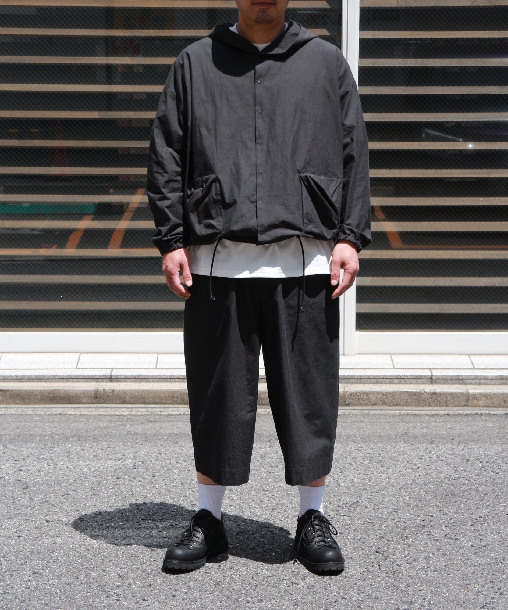 ワイドフーディーシャツ "SUMI"
