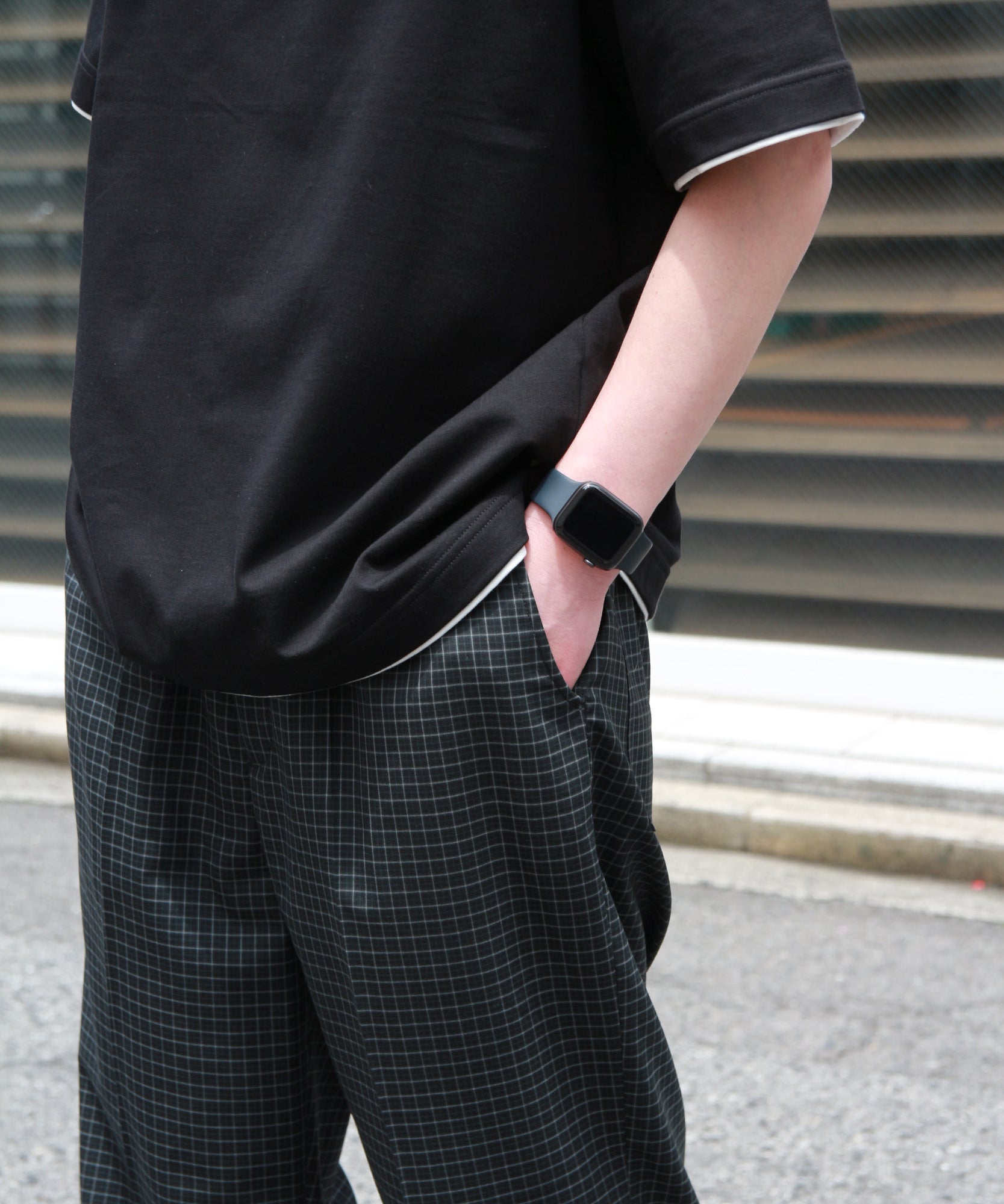 Layered S/S Tee "BLACK"