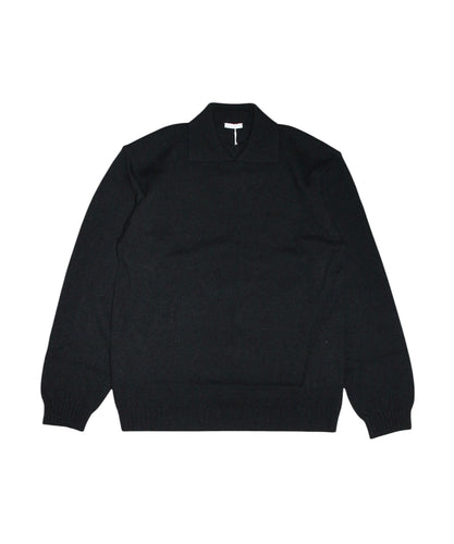 ALPACA POLO COLLAR KNIT SHIRT 