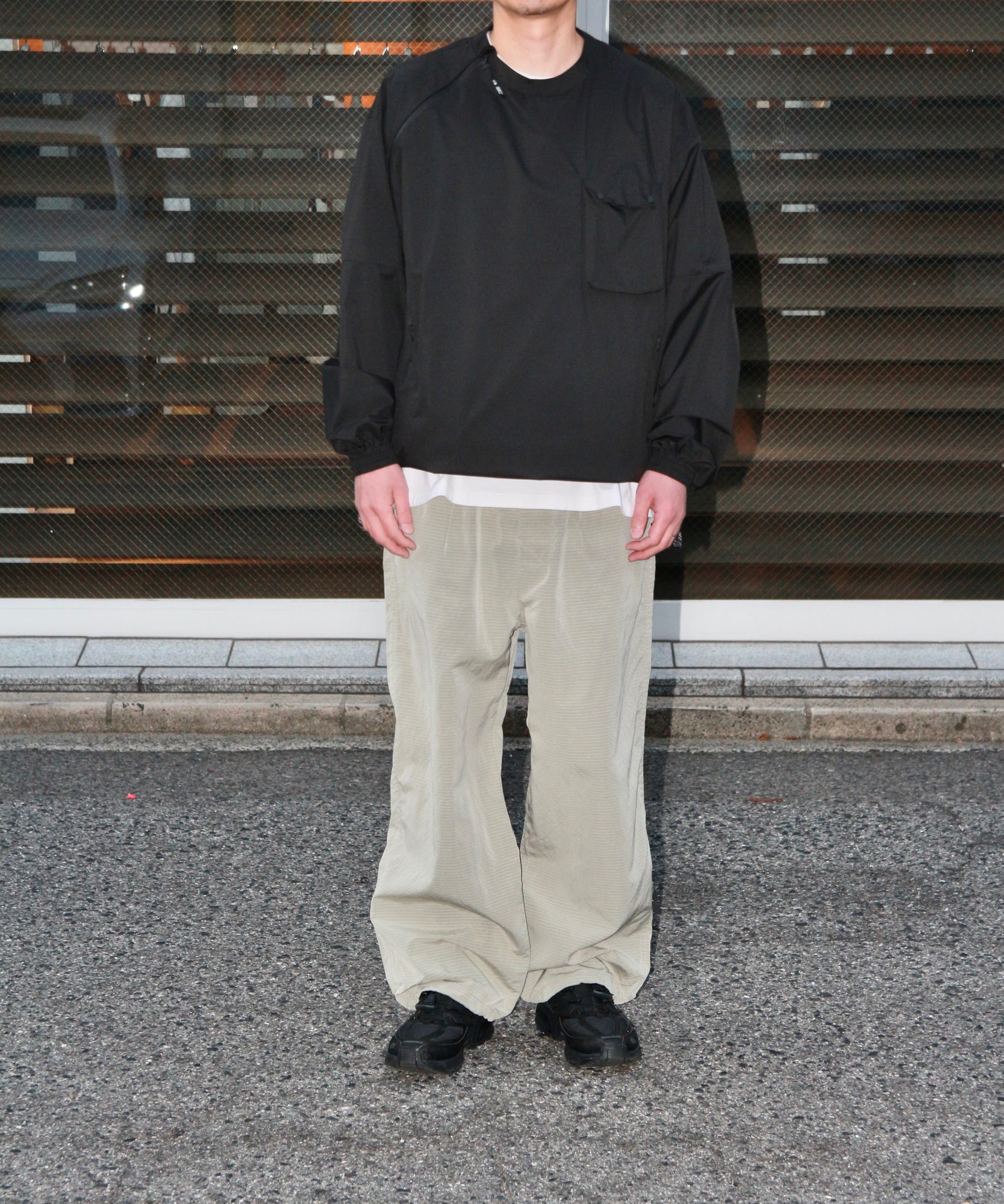 LIGHT GRID PANTS "CREAM"
