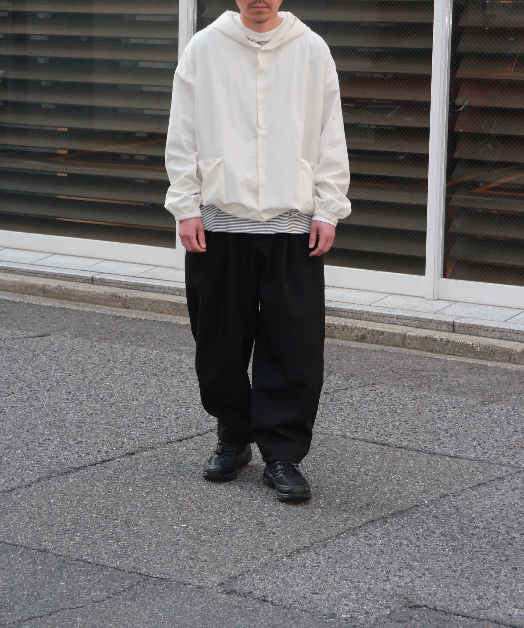 ワイドフーディーシャツ "KINARI"