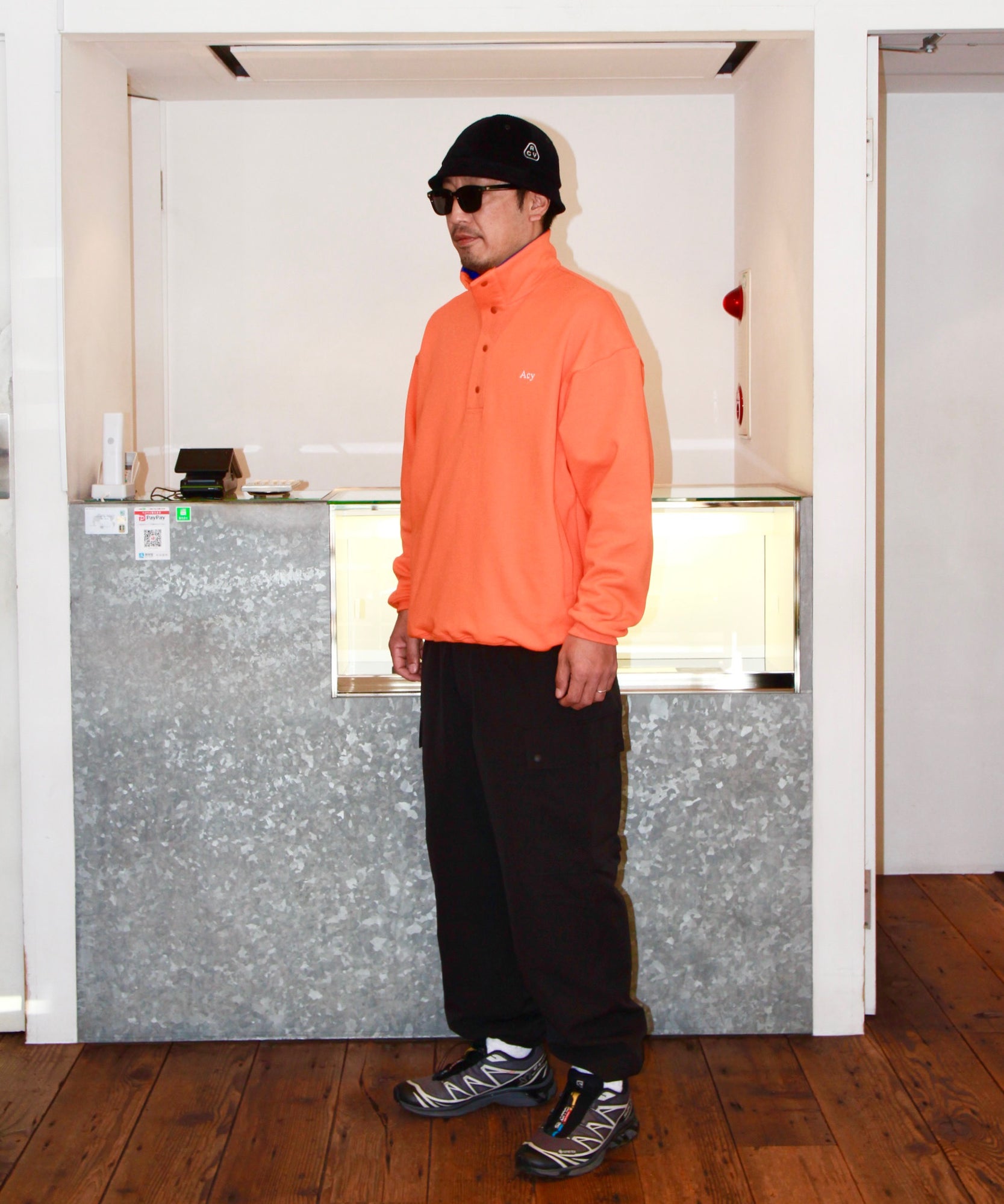 HI NECK SWEAT "ORANGE"