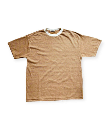 COTTON HEMP BORDER POCKET TEE 