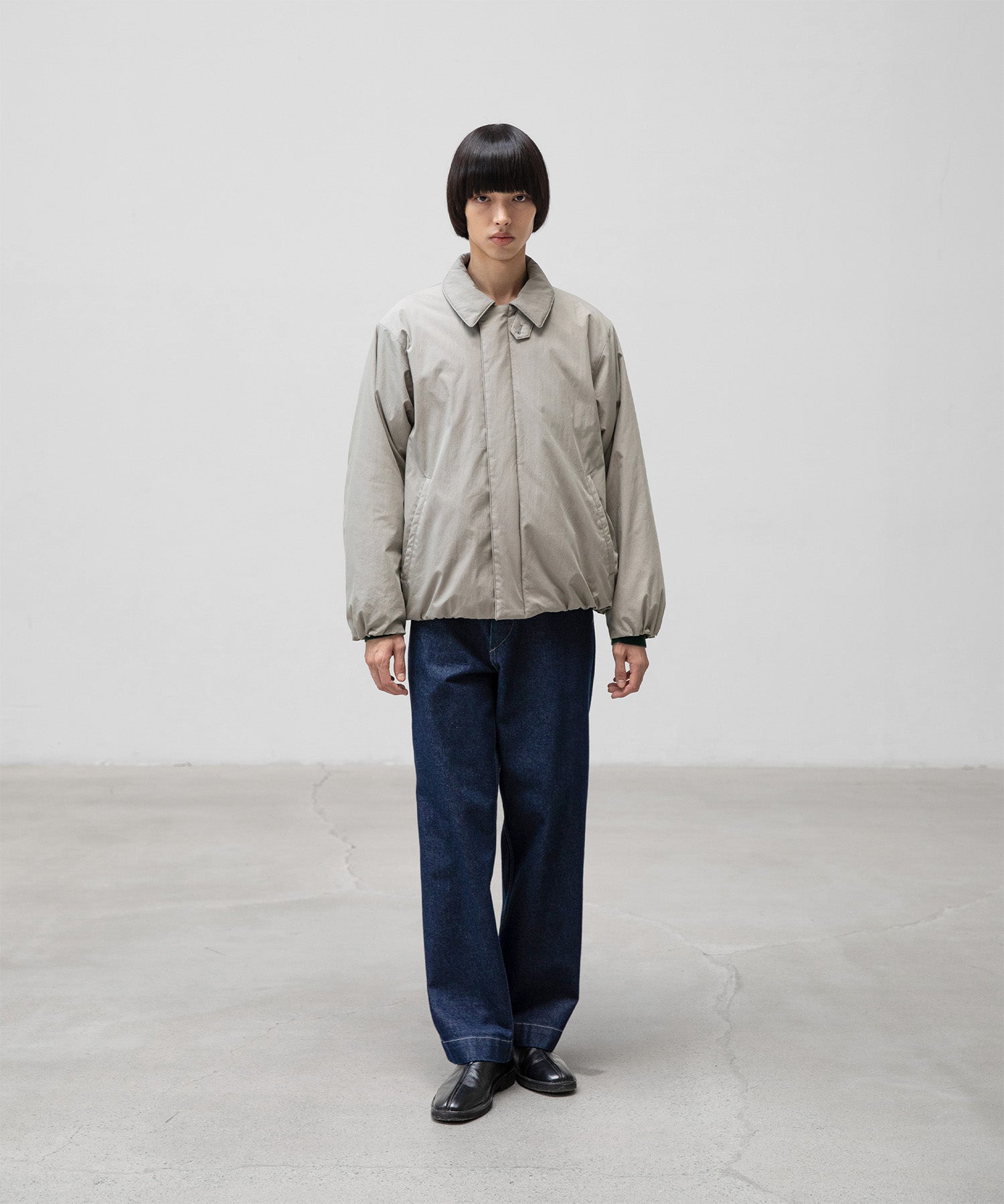 ANOTHER OFFICE アナザーオフィス アウター  中綿ジャケット　プリマロフト　カーキグレー 韓国ブランド  正規取扱店 INPUT 広島