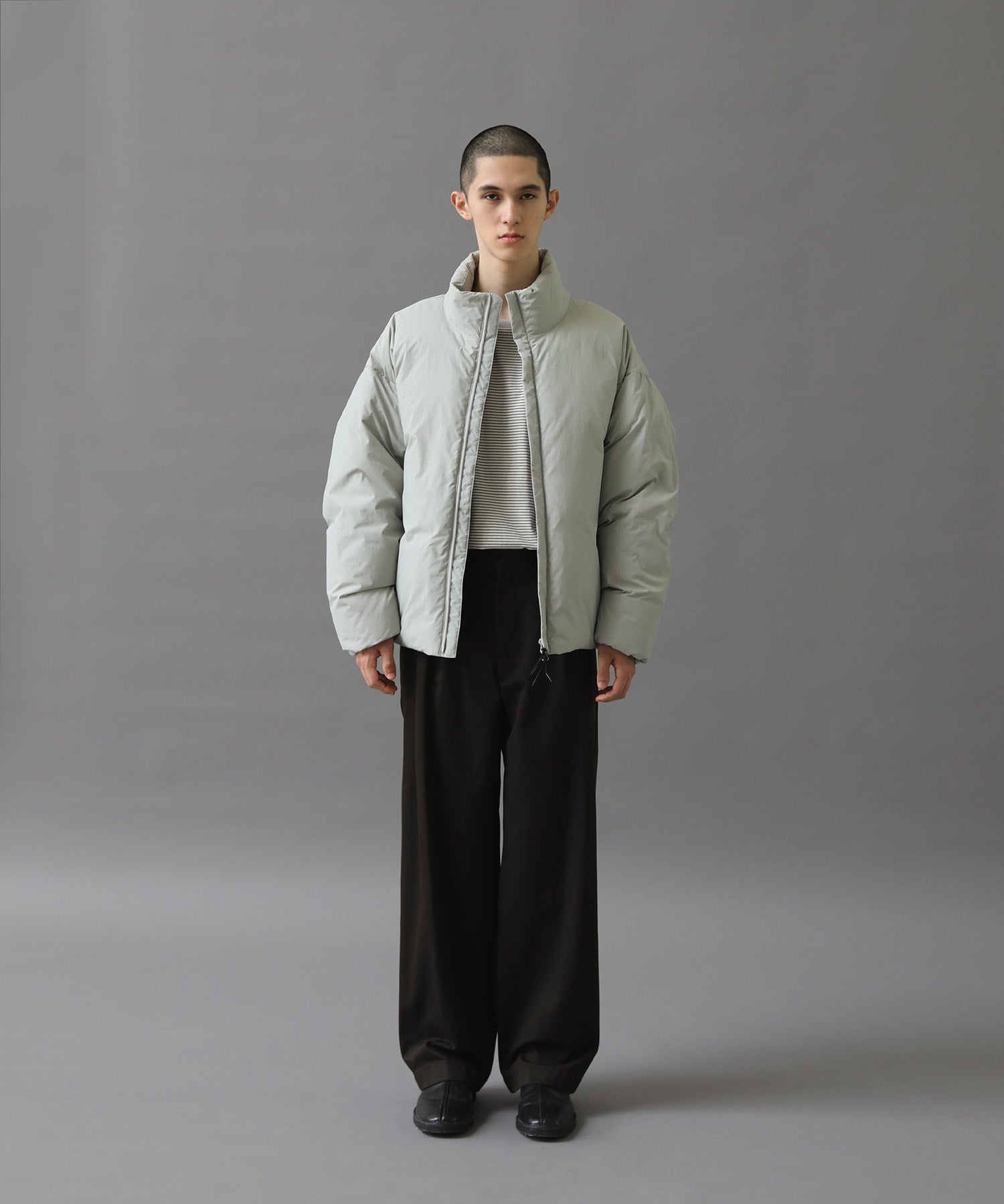 ANOTHER OFFICE アナザーオフィス アウター  ダウンジャケット　カーキグレー　ライトグレー 韓国ブランド  正規取扱店 INPUT 広島