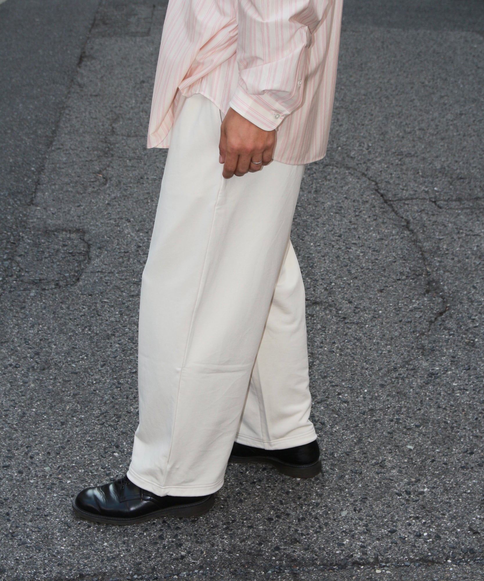 28G Cupro Easy Pants "WHITE(Oxford White)"