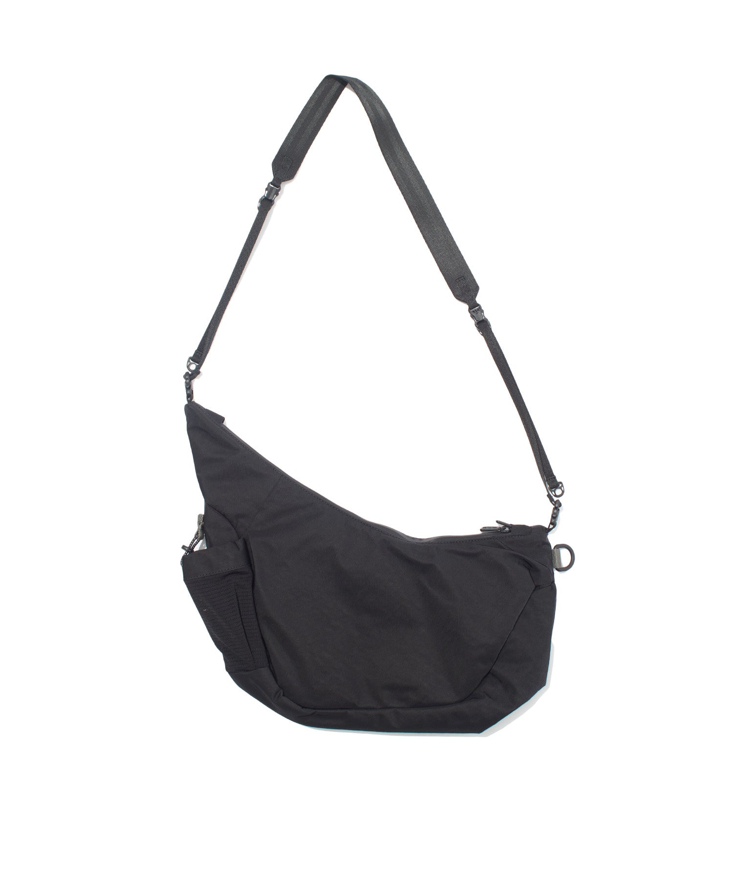 TEXTURED TWILL MINI SHOULDER BAG "BLACK"