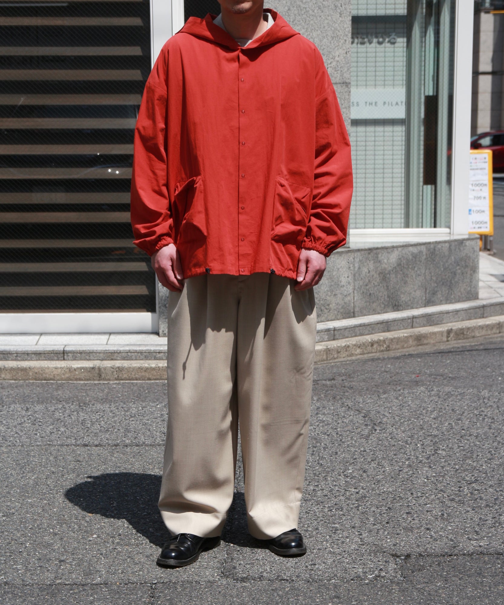 ワイドフーディーシャツ "SUMI"