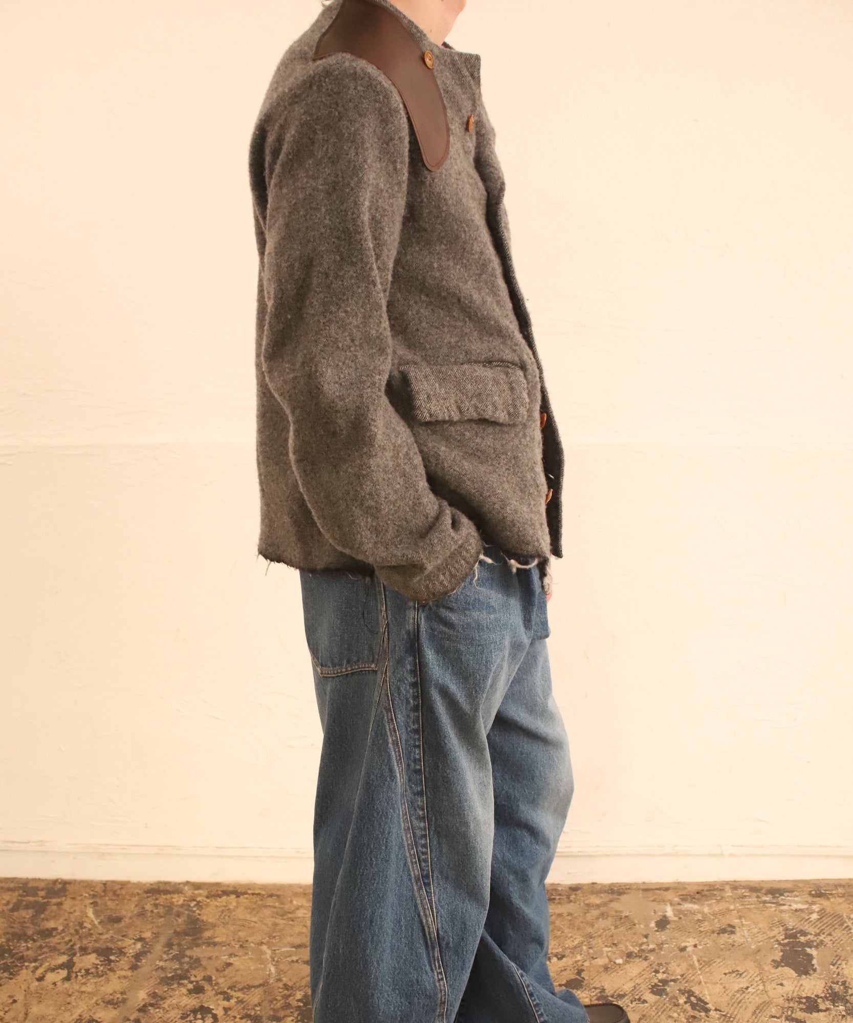 Asymmetric jacket "GRAY"