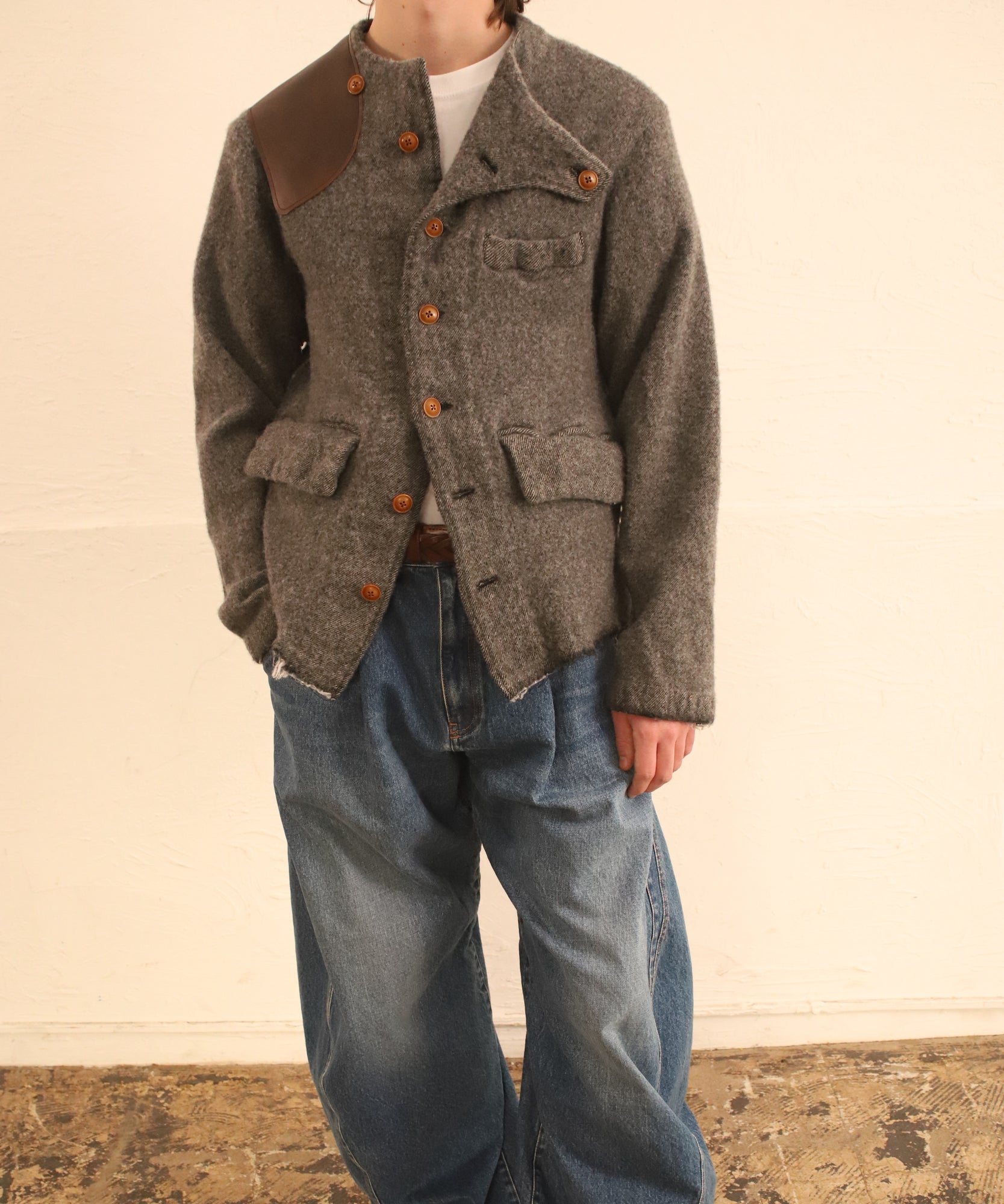 Asymmetric jacket "GRAY"