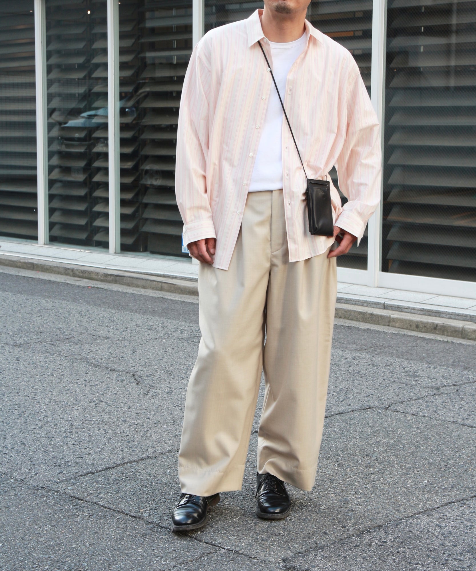 46G Atmosphere Stripe L/S Shirt "PINK"