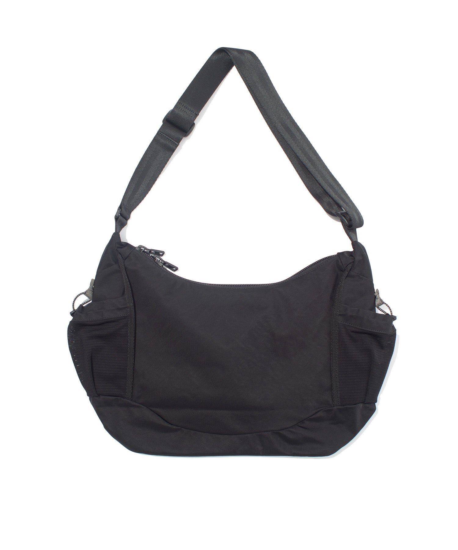 TEXTURED TWILL 2WAY SHOULDER TOTE "BLACK"