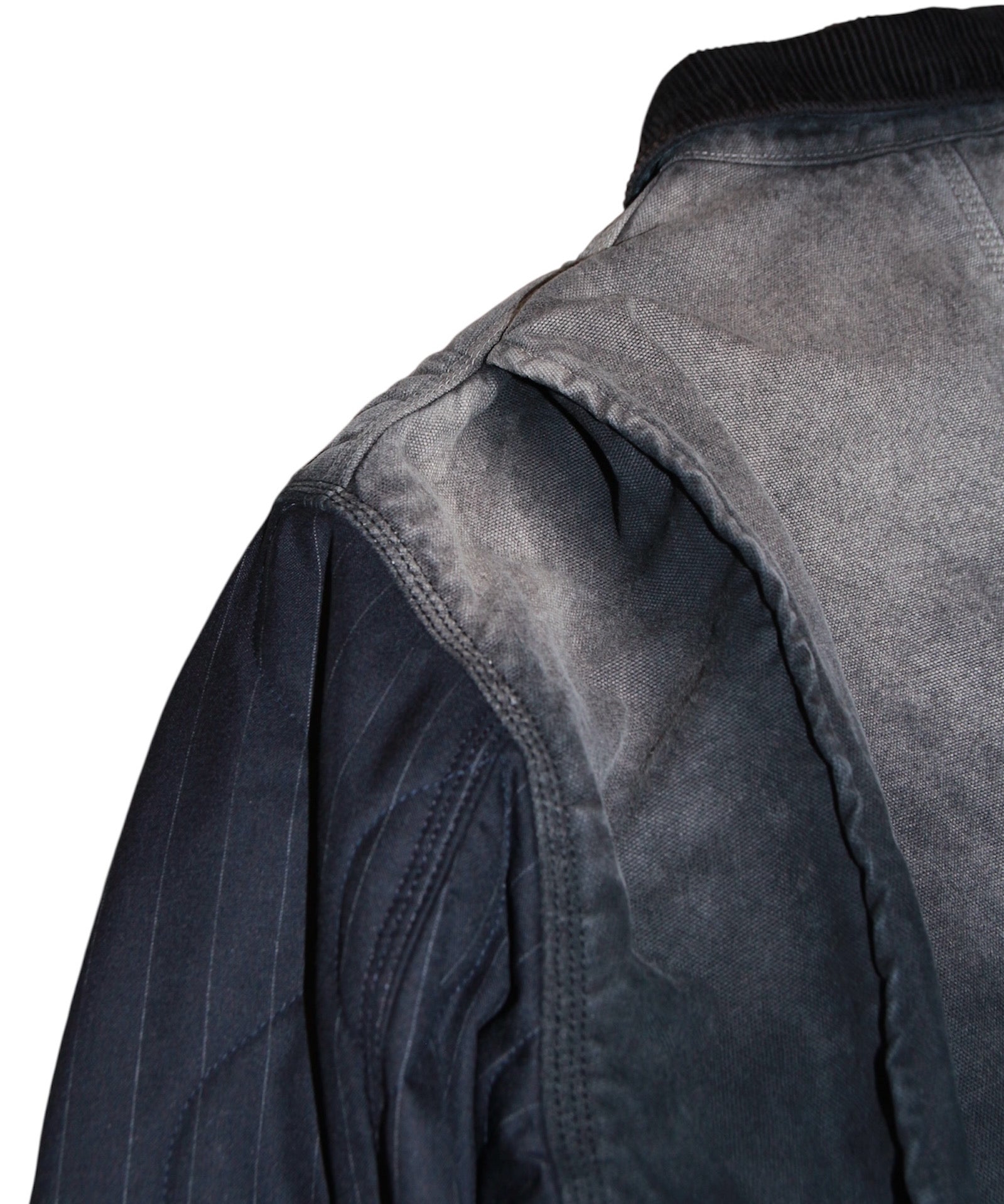 Vintage-effect work coat "BLACK"