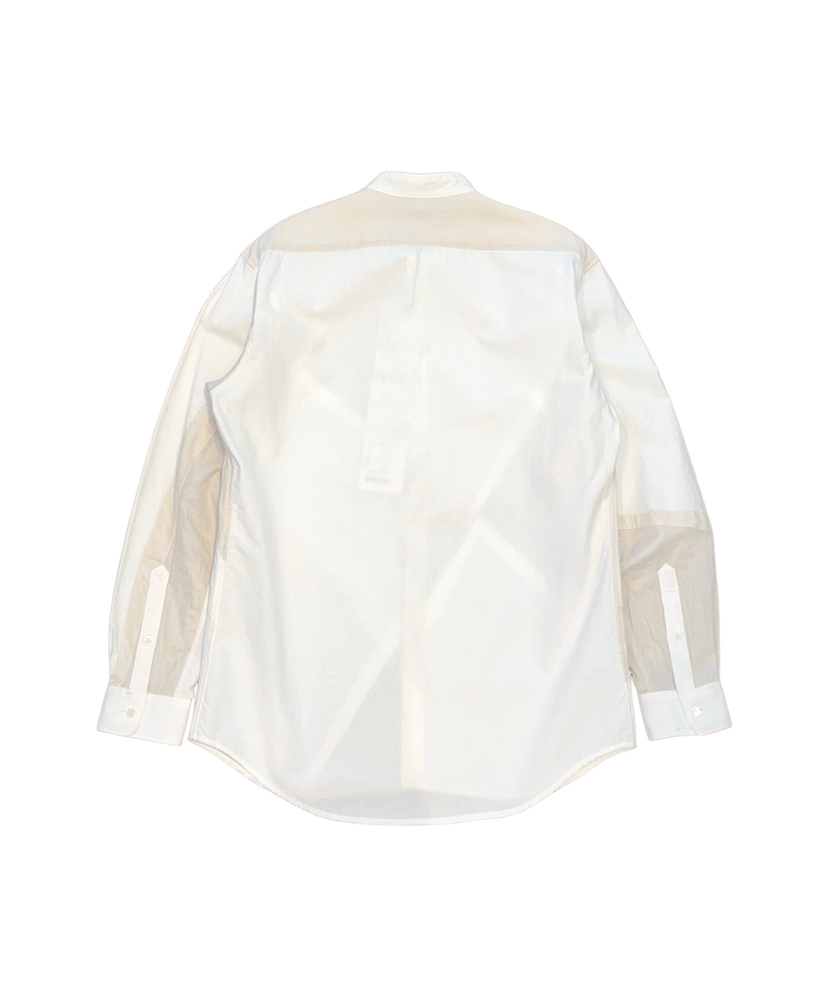 Block cutting shirt "WHITE"