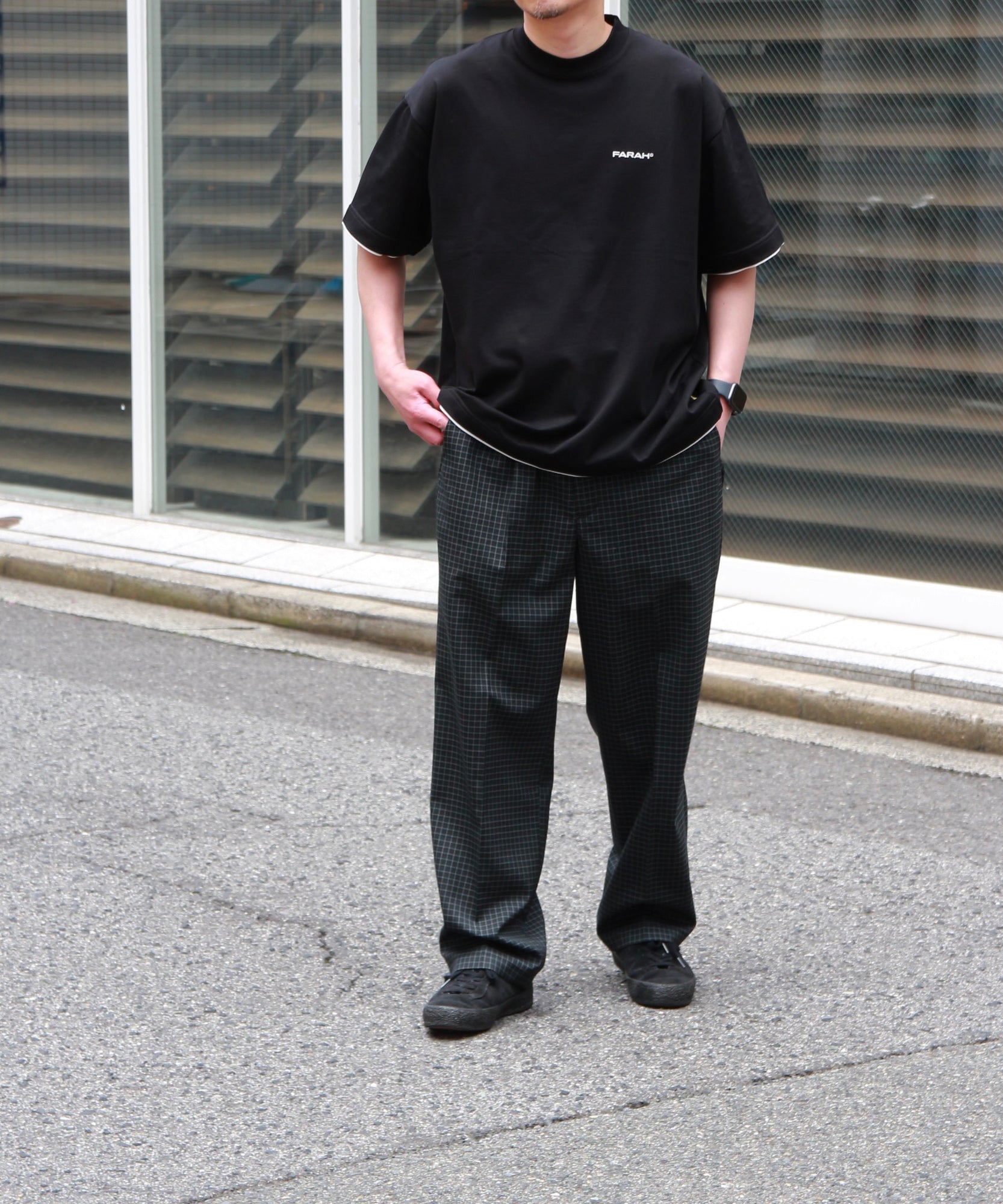Layered S/S Tee "BLACK"