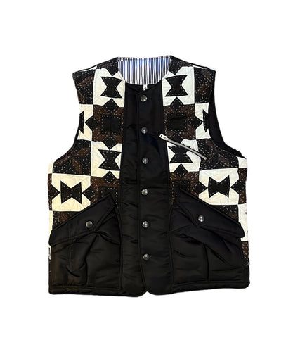 Hand patchwork quilted vest 