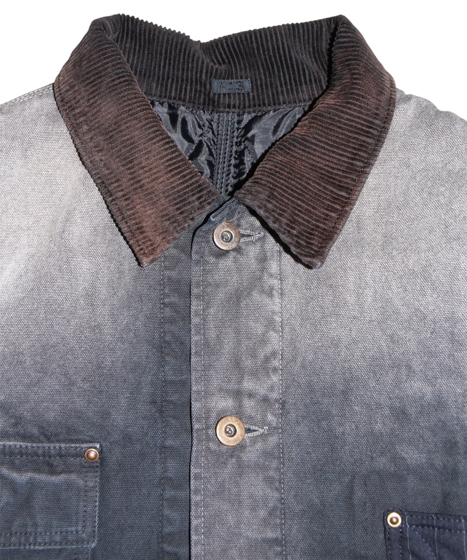 Vintage-effect work coat "BLACK"