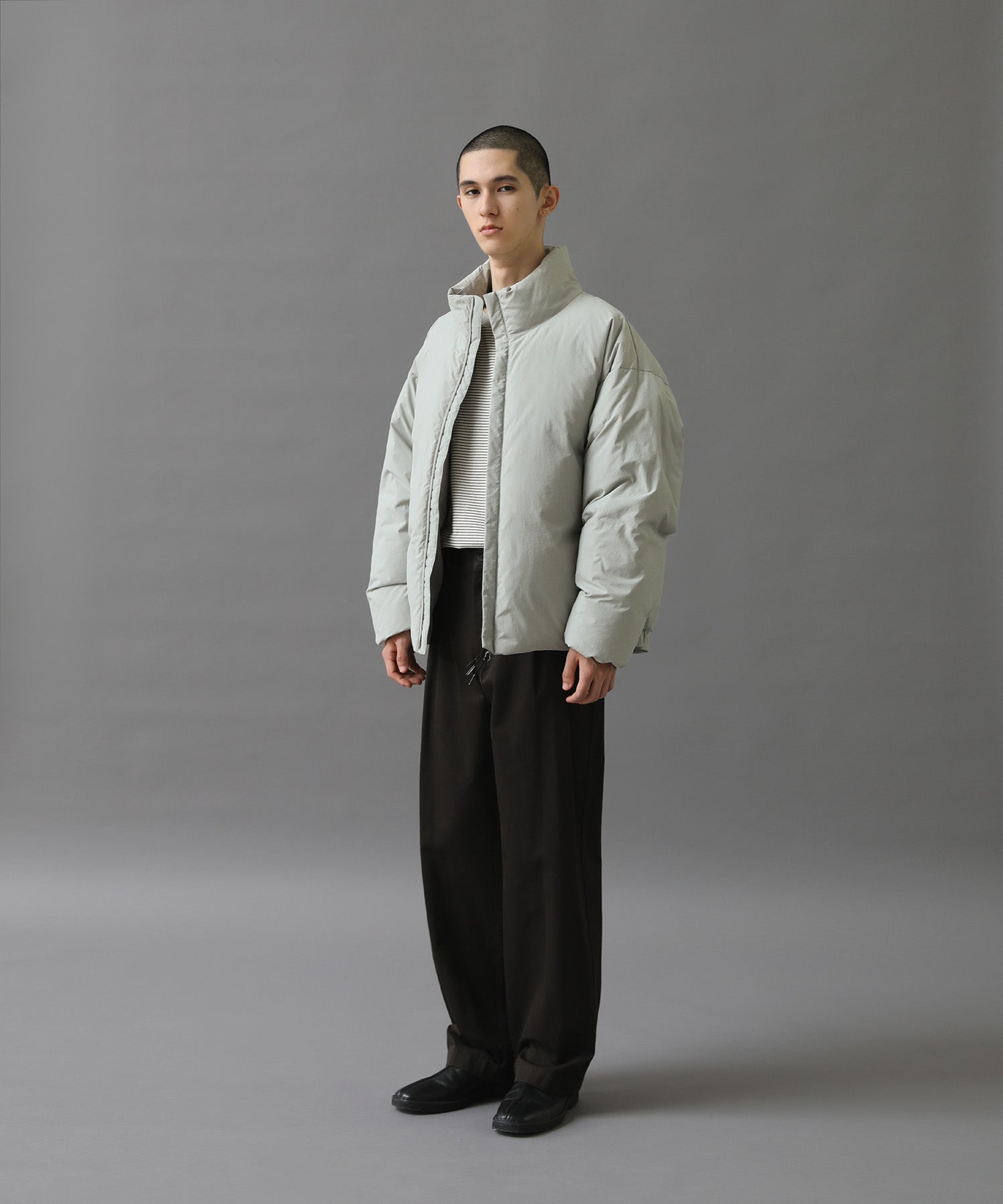 ANOTHER OFFICE アナザーオフィス アウター  ダウンジャケット　カーキグレー　ライトグレー 韓国ブランド  正規取扱店 INPUT 広島