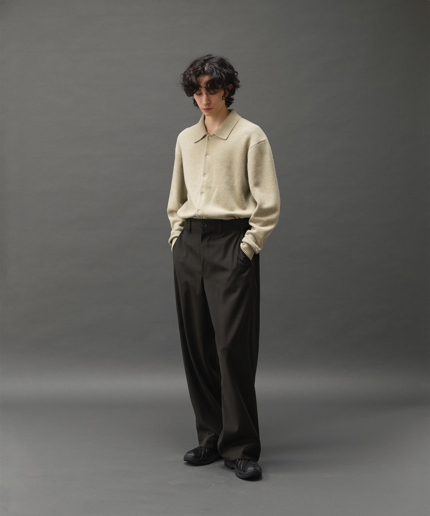ANOTHER OFFICE アナザーオフィス スラックス　ウェポンパンツ ブラウングレー 韓国ブランド  正規取扱店 INPUT 広島