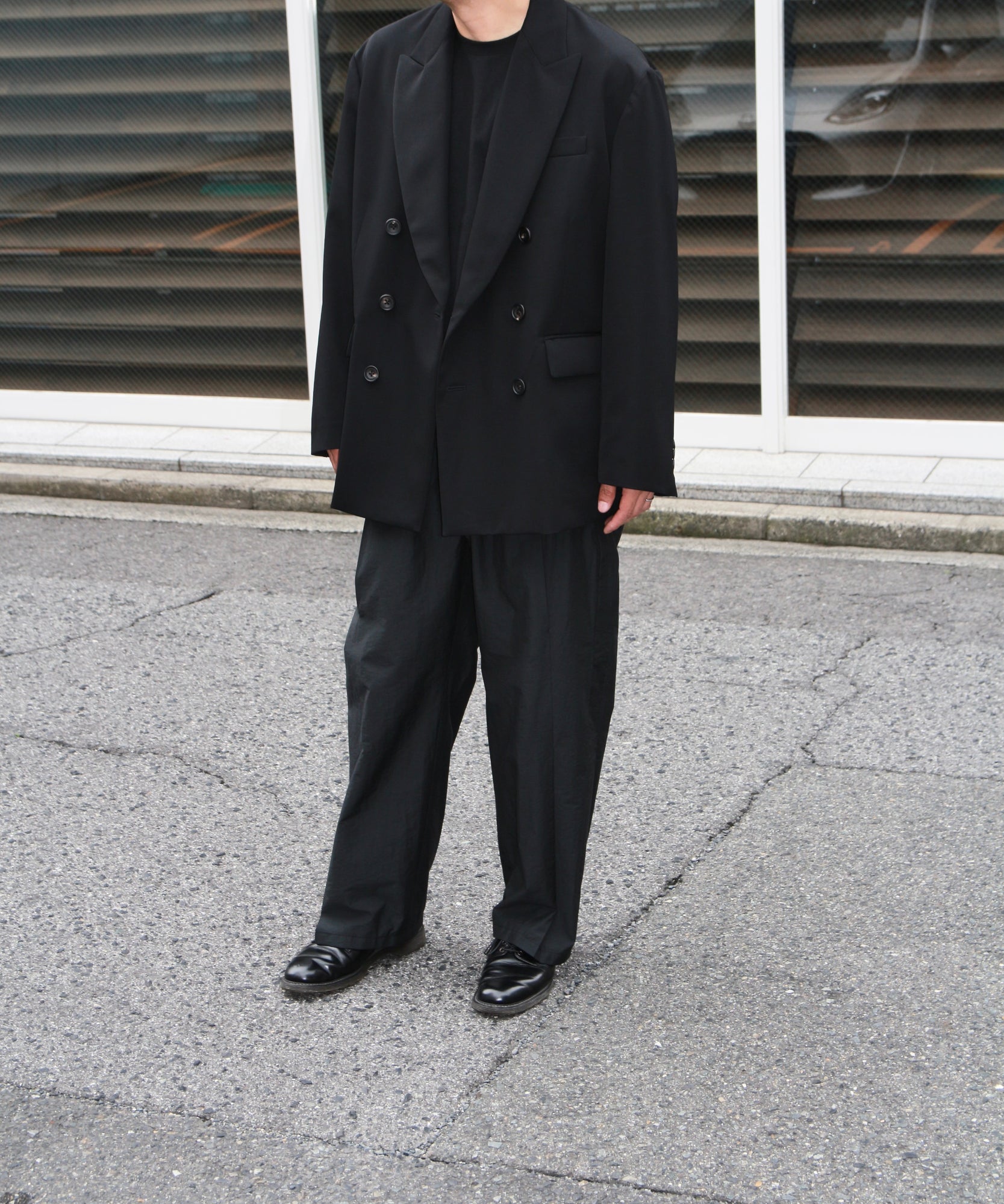 OVERSIZED DOUBLE BREASTED JACKET "BLACK"
