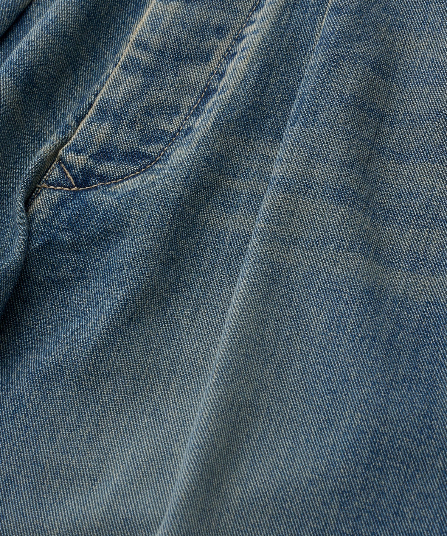 Maverick One-Tuck Denim Pants "Faded Blue"