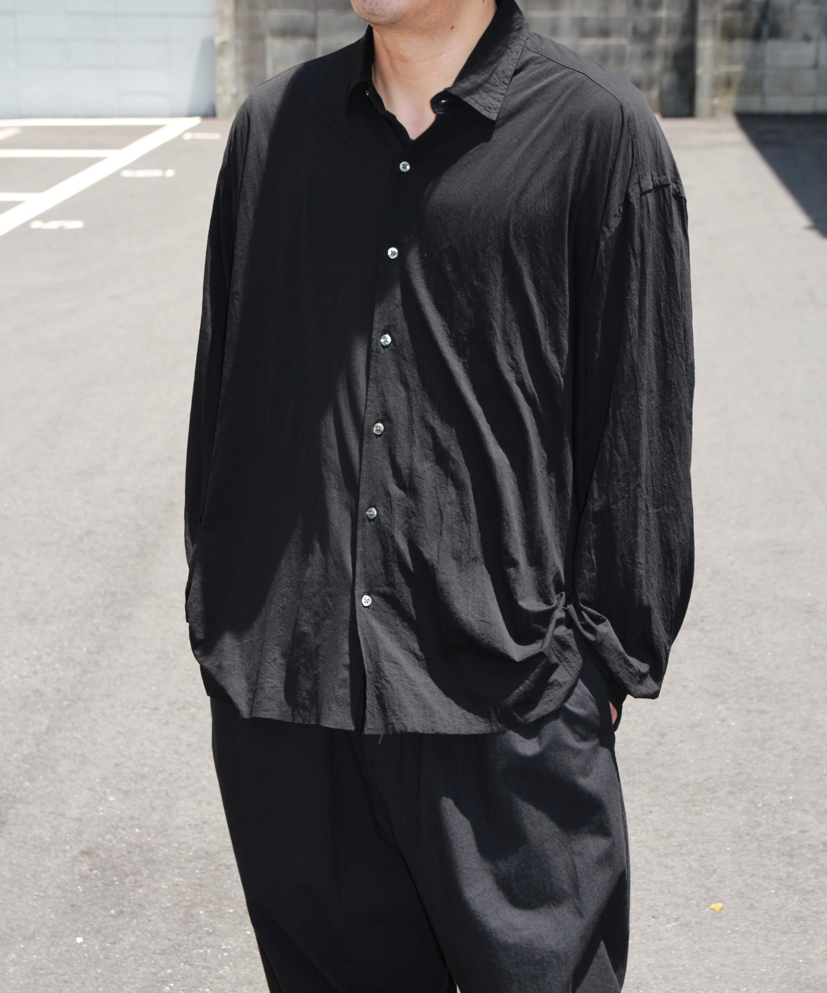 46G Artisan Shirt "BLACK(Night Black)"