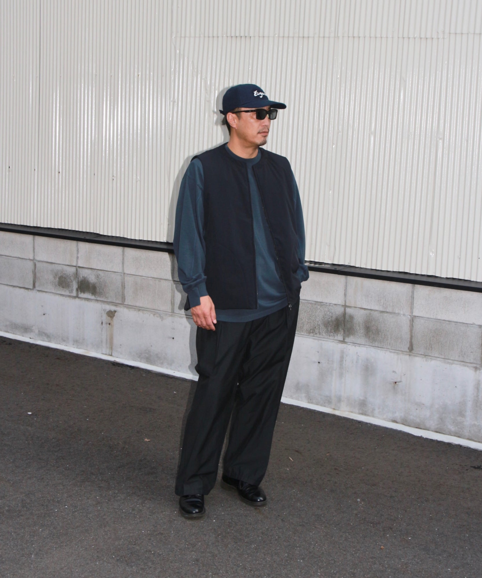 Stitch L/S T-shirt "CHARCOAL"