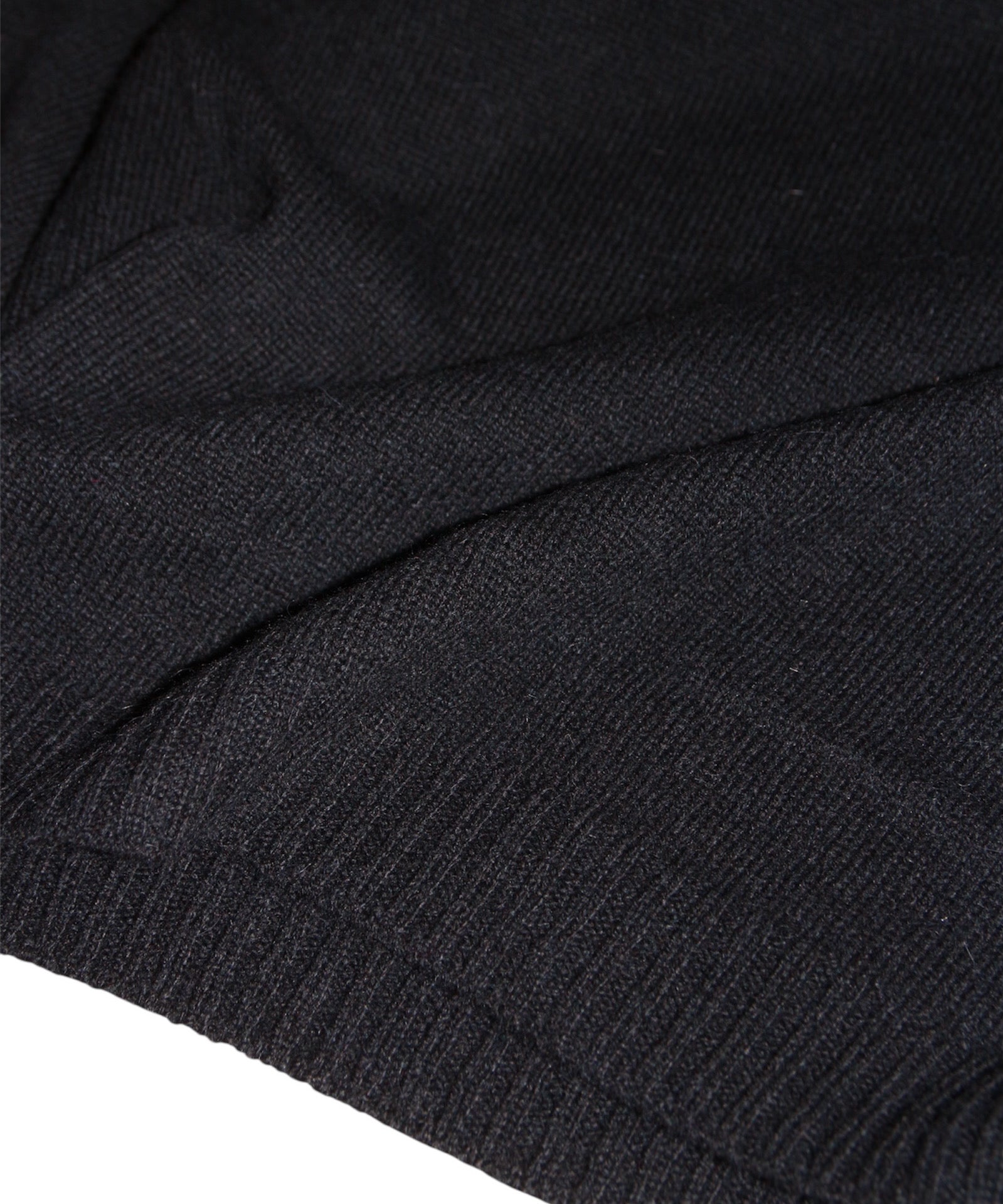 ALPACA POLO COLLAR KNIT SHIRT "BLACK"