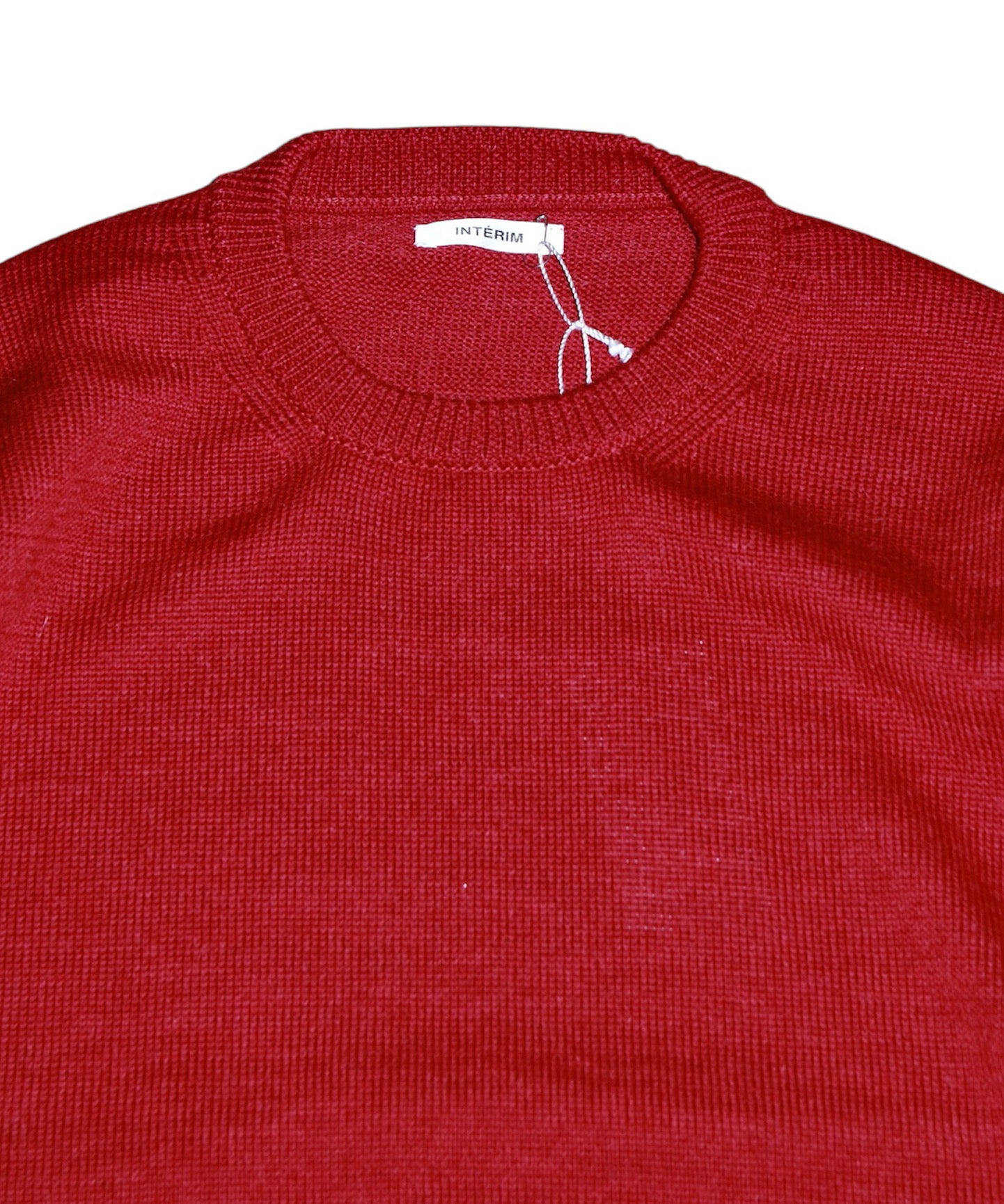 WOOL ALPACA 7GG CREW SWEATER "RED"