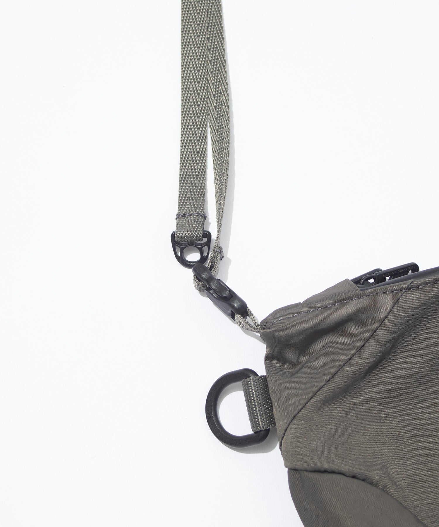 TEXTURED TWILL MINI SHOULDER BAG "BLACK"