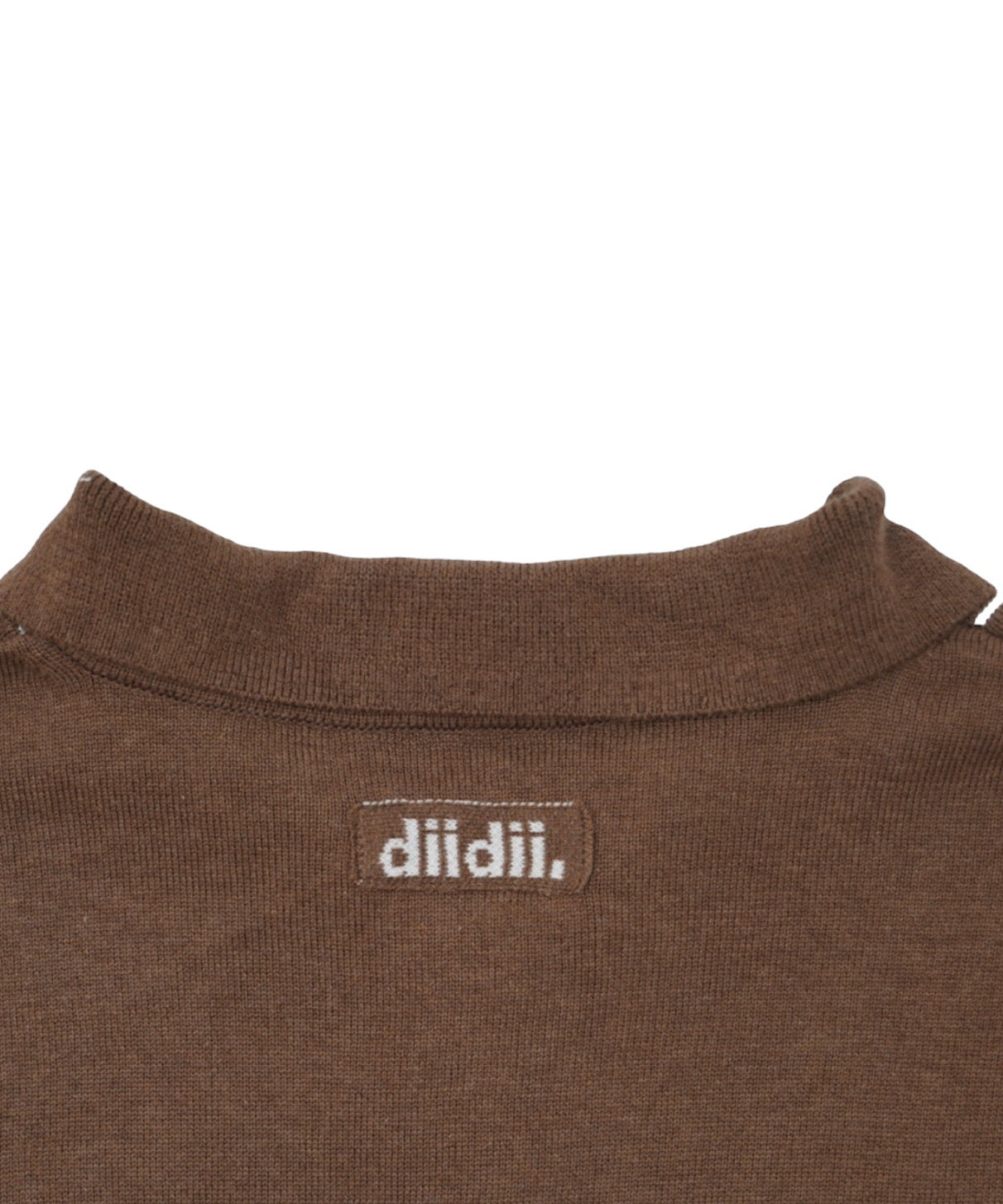 diidii knit polo "BROWN"