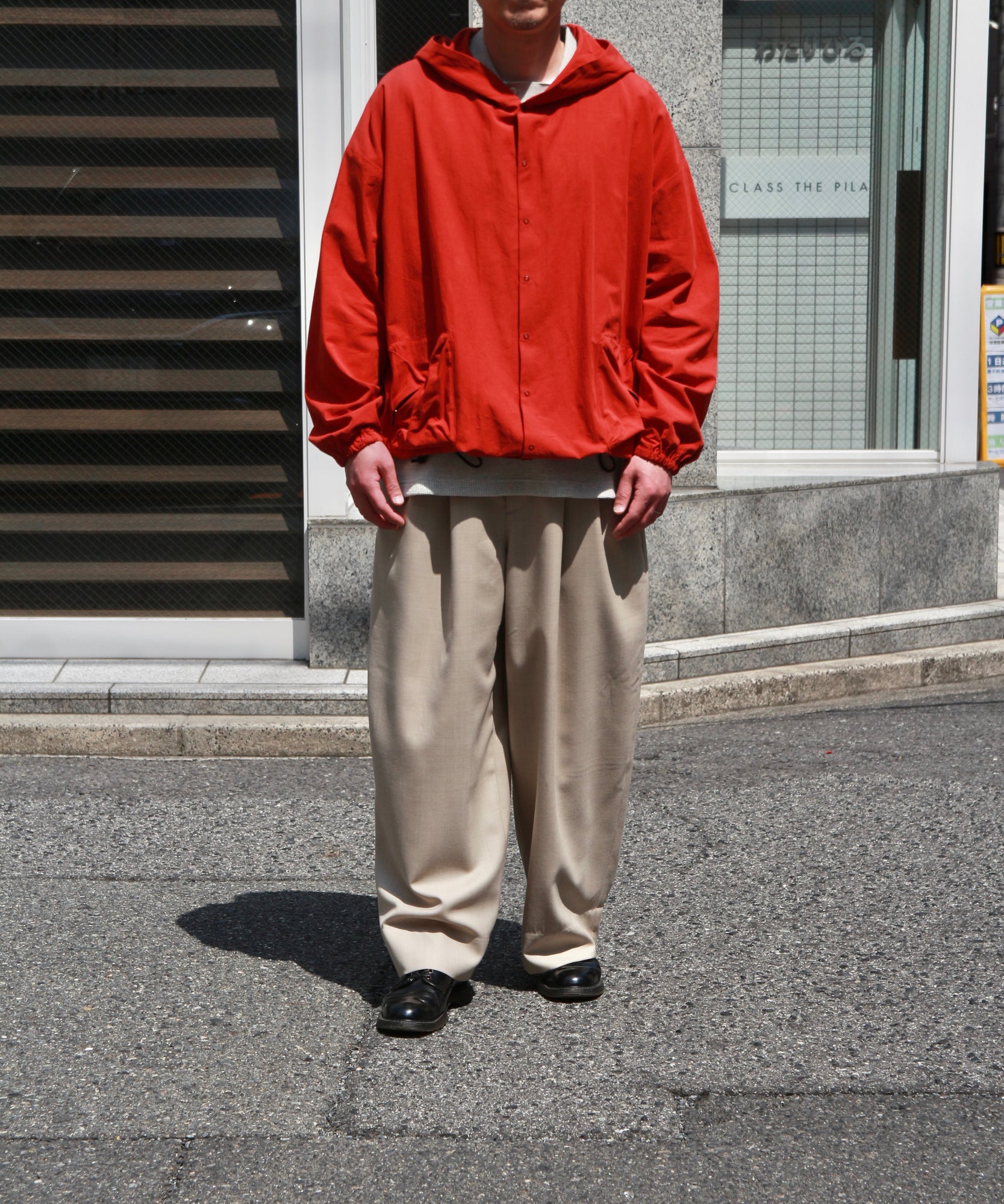 ワイドフーディーシャツ "SUMI"