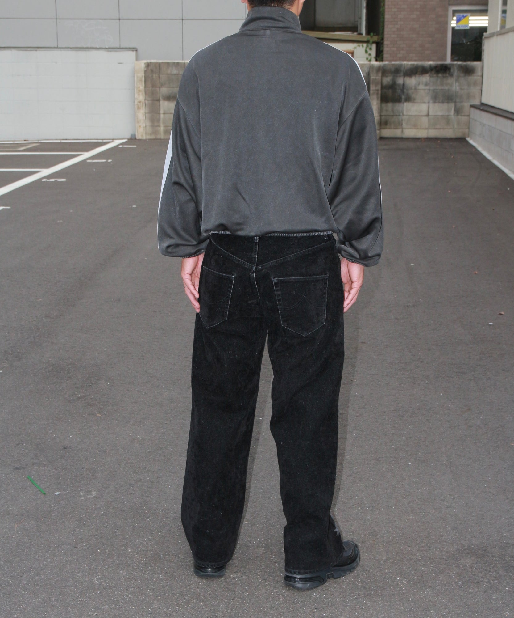 FADED BLACK TRACK JACKET "GREY"