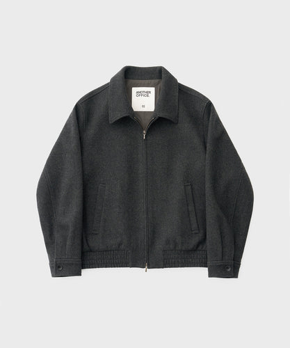 ANOTHER OFFICE アナザーオフィス アウター  ドリズラージャケット　ウールブルゾン　チャコールグレー 韓国ブランド  正規取扱店 INPUT 広島
